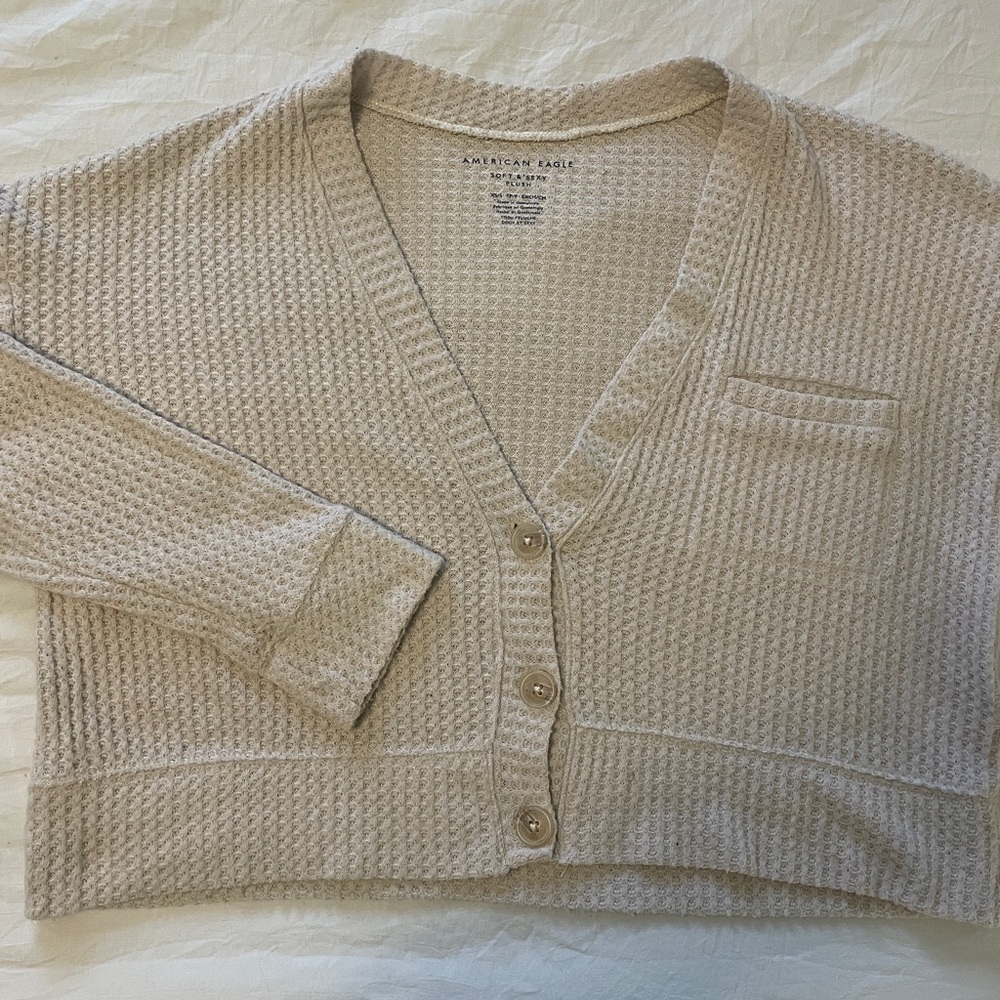 Women's Beige Cardigan Sweater